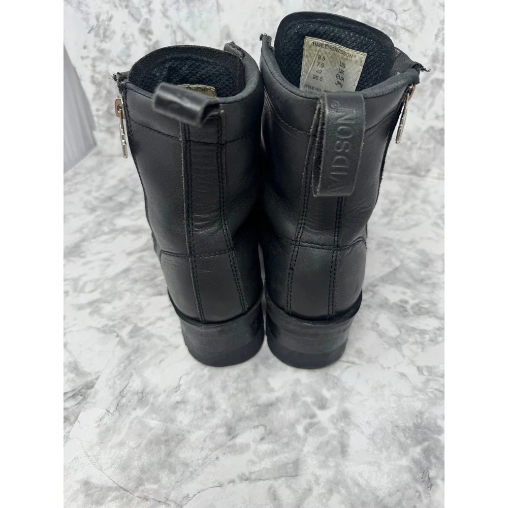 Harley Davidson Y2K ☠️Leather‎ Boots Mens 8.5 Womens 10 Biker Grunge Punk Moto